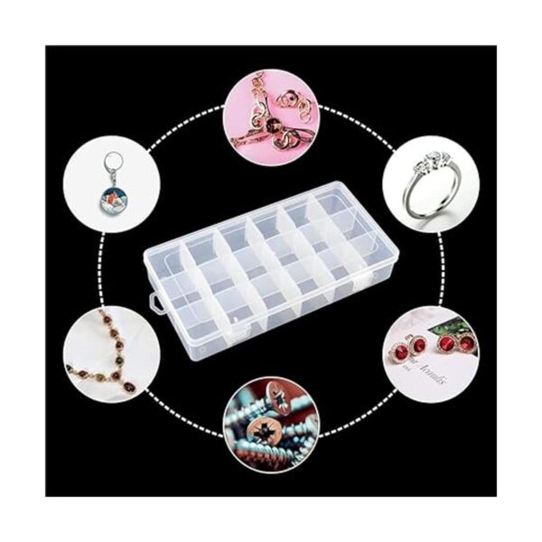 Paquete de 5 cajas organizadoras de 18 compartimentos con