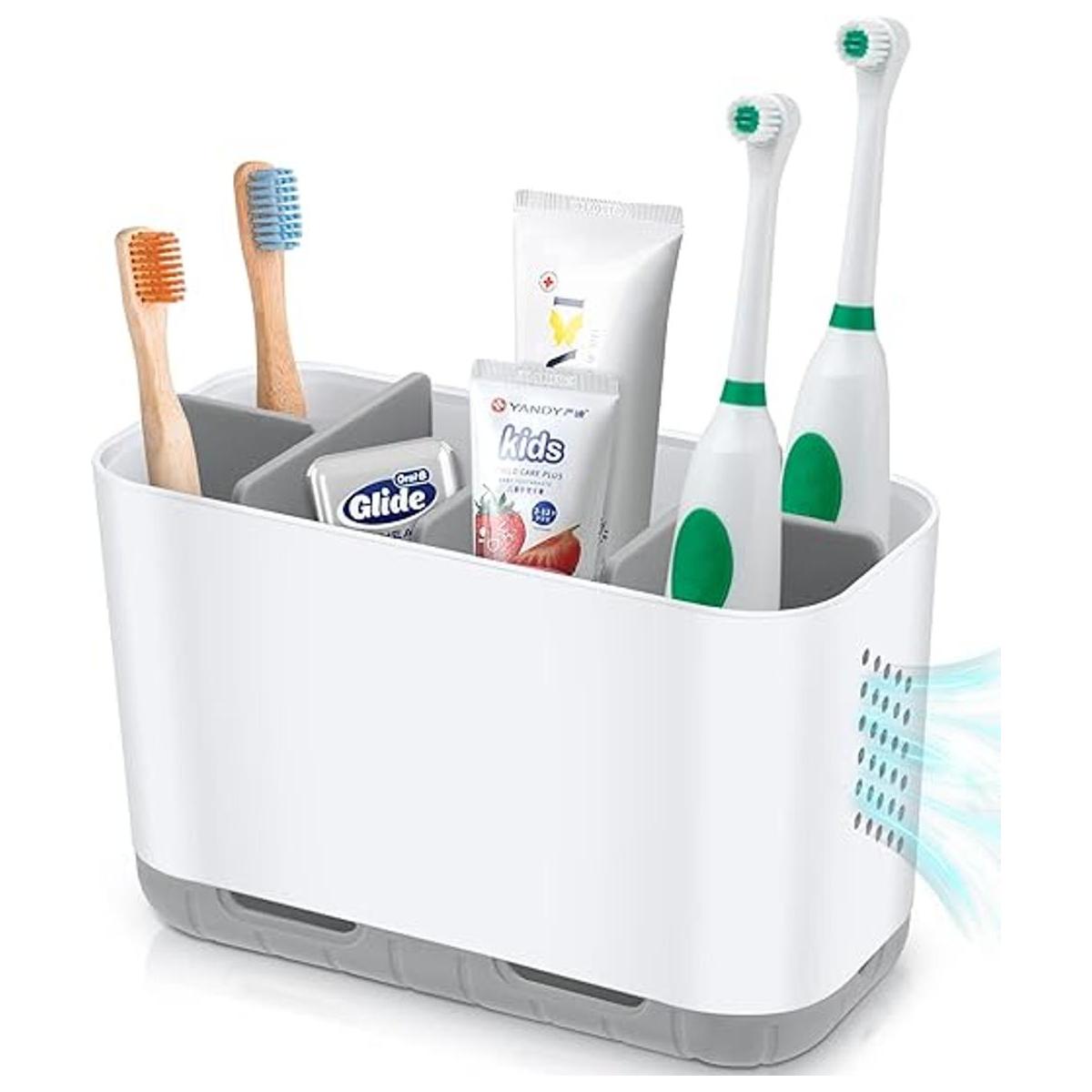 Boperzi Soporte para cepillo de dientes y pasta de dientes