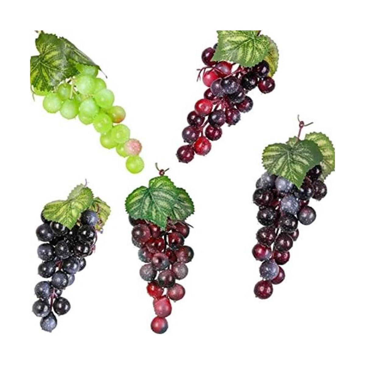 Paquete de 5 paquetes de uvas artificiales de colores