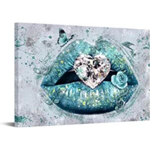 OuElegent Lienzo de labios para pared pintura de_1