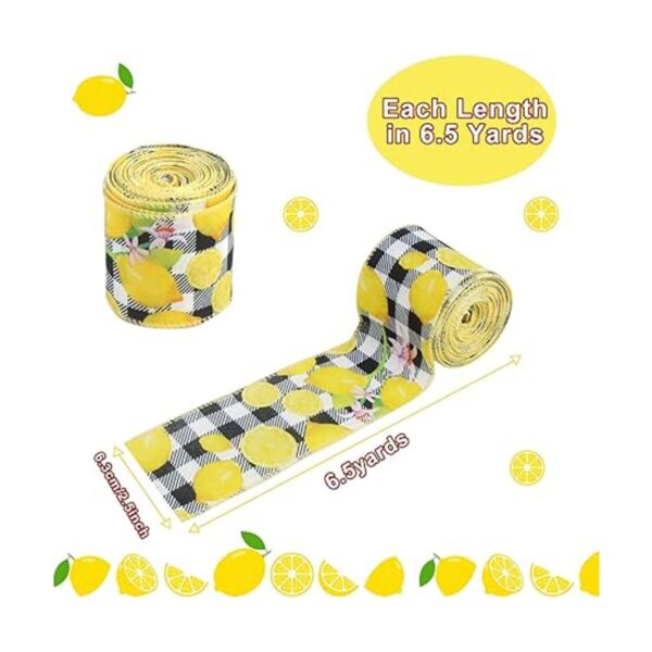 CCINEE 4 rollos de cintas de borde con alambre con limón