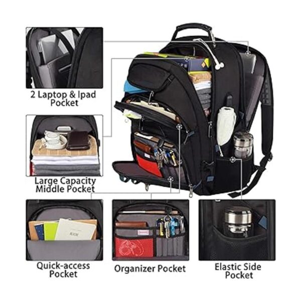 Mochila extra grande para unisex 18.4 pulgadas para_2