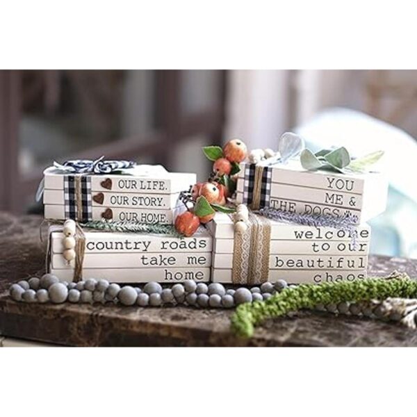 Lavender Inspired Libros decorativos para decoración del_5