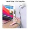 LENTION Hub USB C con carga de 100 W HDMI 4K lector de_5