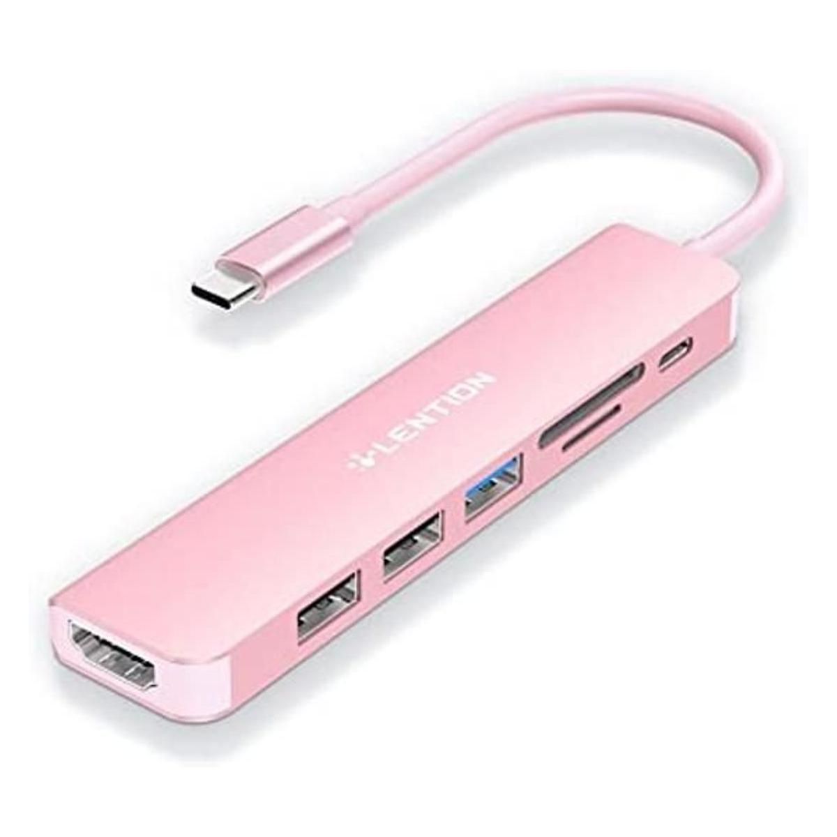 LENTION Hub USB C con carga de 100 W HDMI 4K lector de