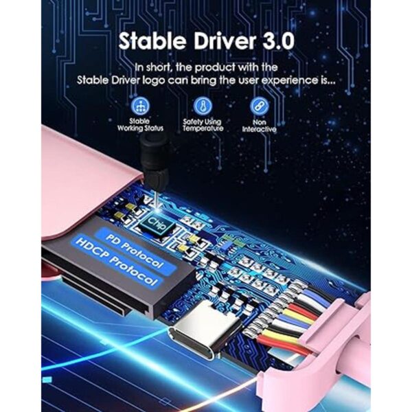 LENTION Hub USB C con carga de 100 W HDMI 4K lector de_6