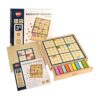 BOHS Juego de mesa de Sudoku de madera arcoíris con cajón_1