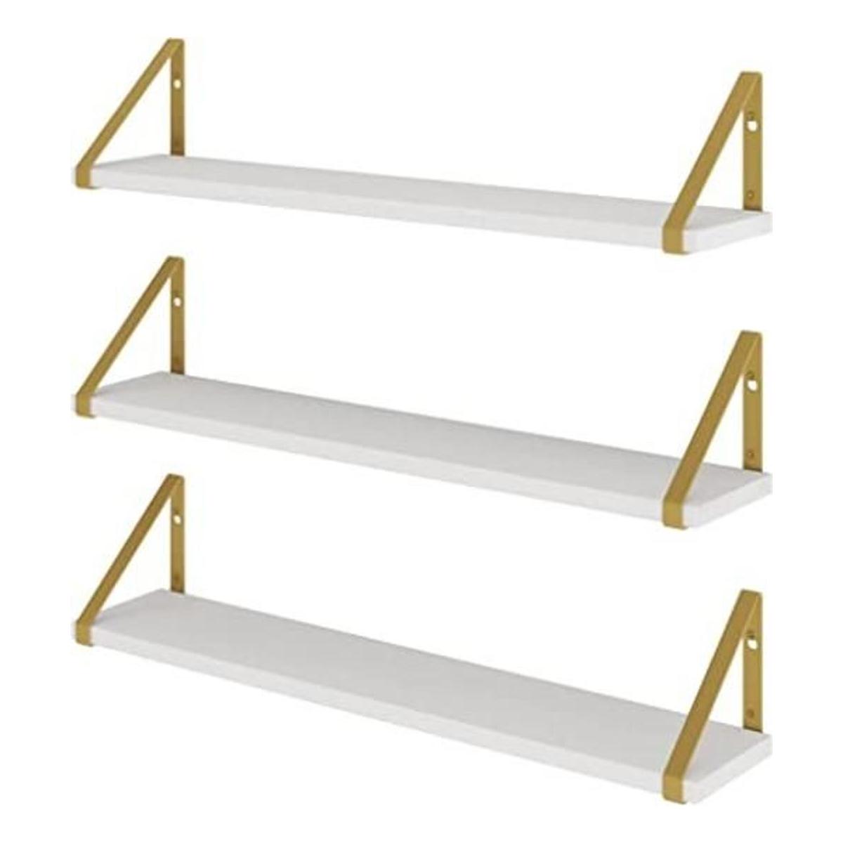 Wallniture Ponza Estantes flotantes blancos para pared