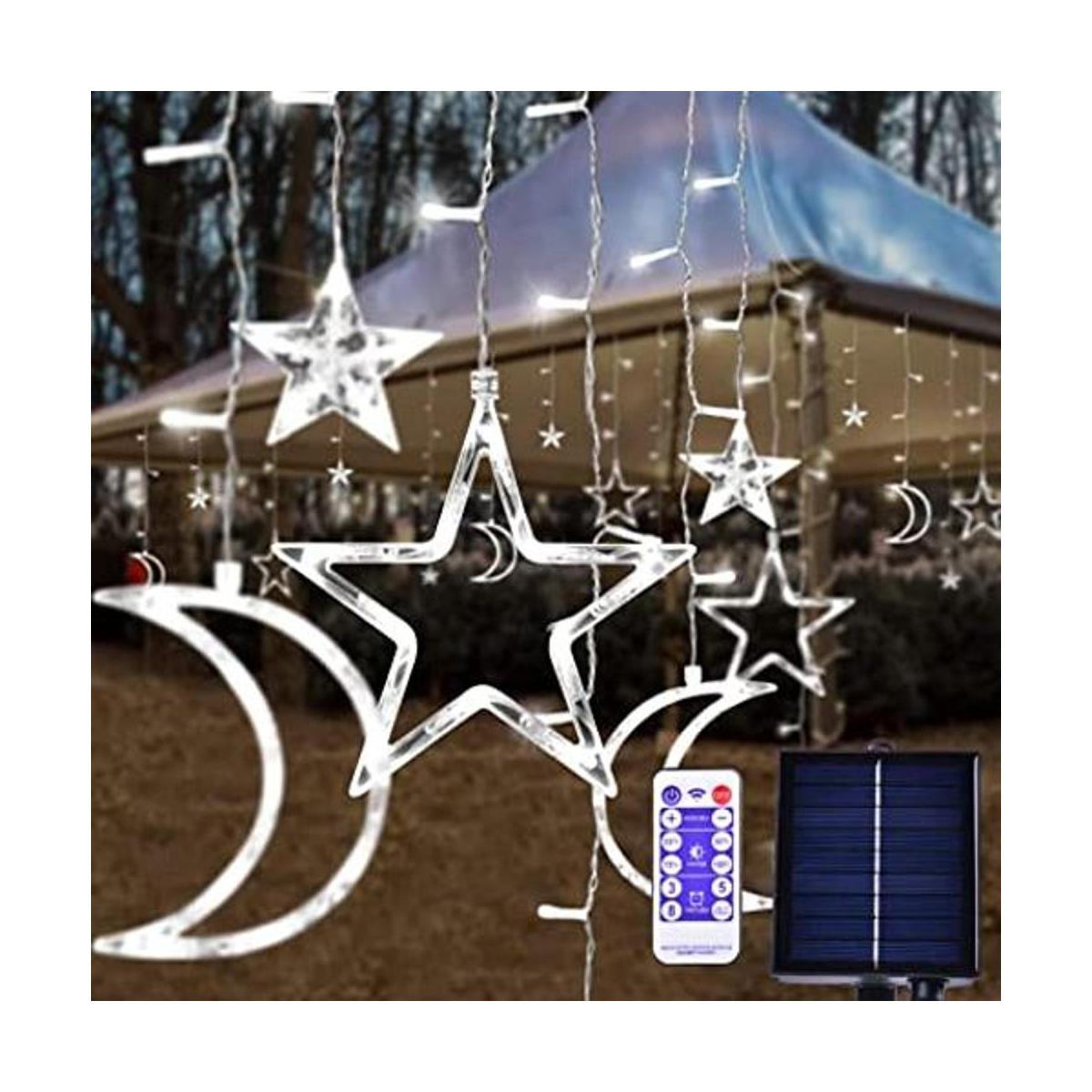 Luces solares de luna y estrella para interiores y