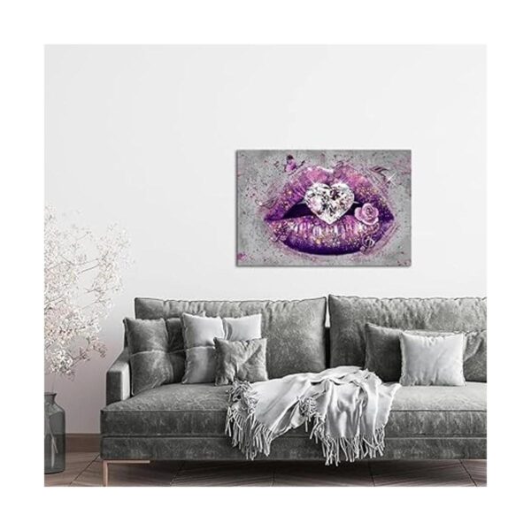 RnnJoile Lienzo decorativo para pared con forma de corazón_5