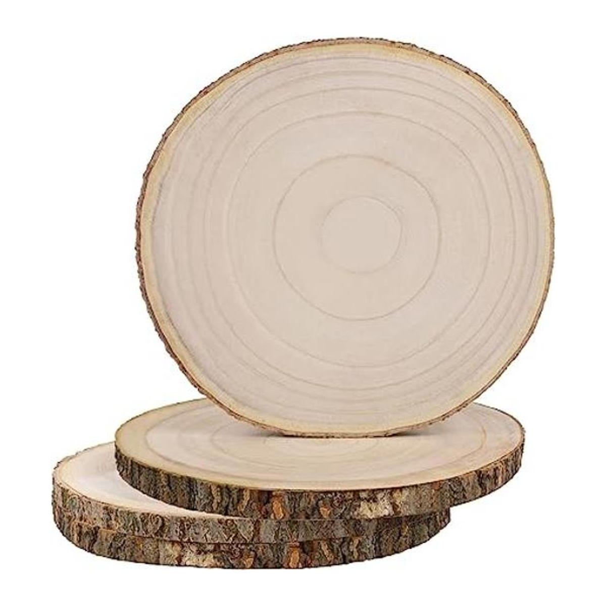 Prsildan 4 piezas grandes de madera natural 10 11.5