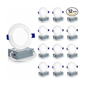 Meconard Paquete de 12 luces LED de techo empotrables_1