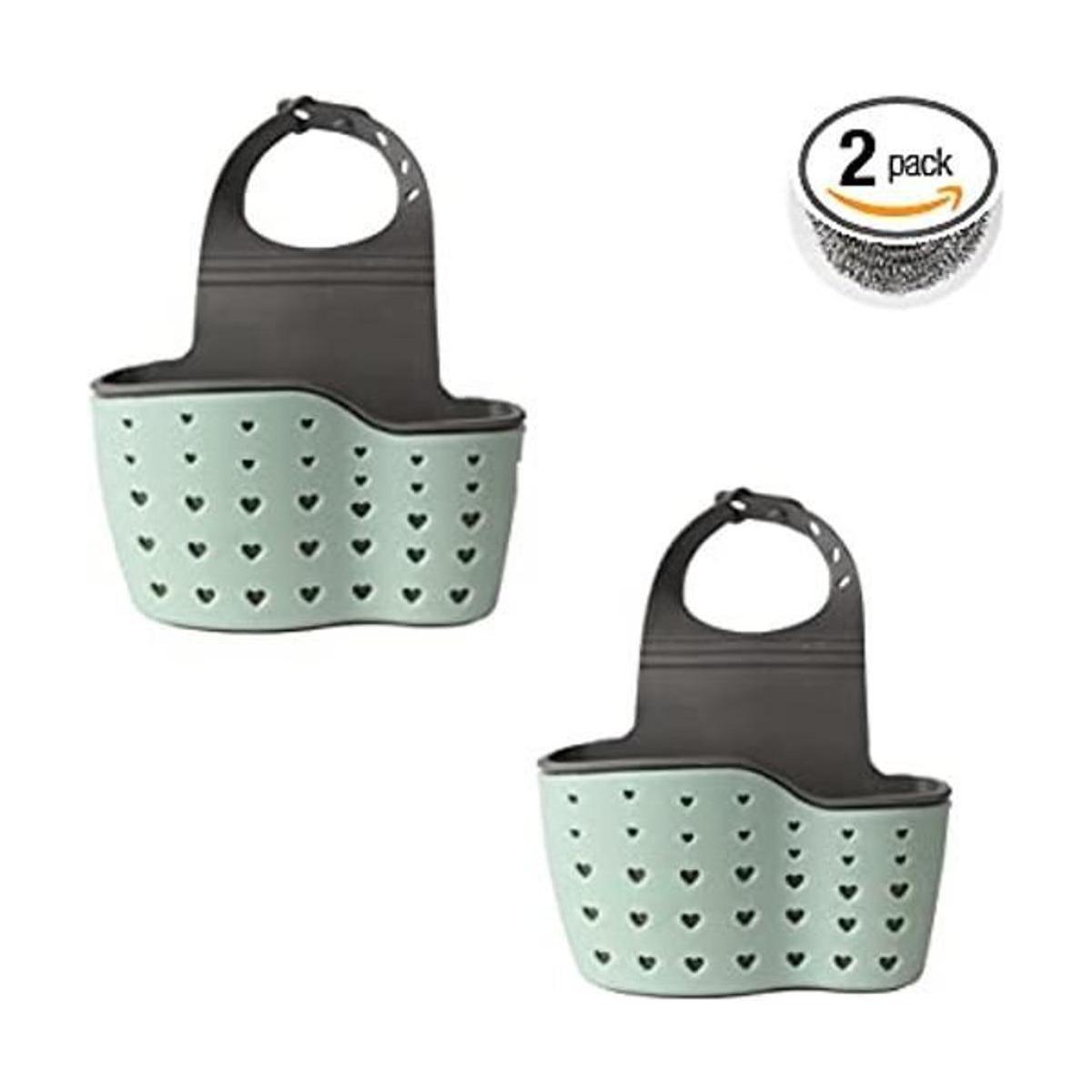 Paquete de 2 soportes de esponja de cocina organizador de
