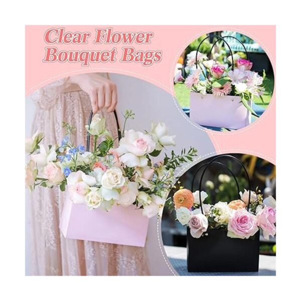 Teling 12 bolsas de regalo de flores de papel kraft para
