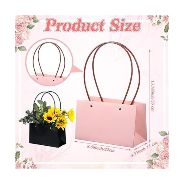 Teling 12 bolsas de regalo de flores de papel kraft para