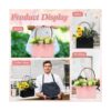 Teling 12 bolsas de regalo de flores de papel kraft para