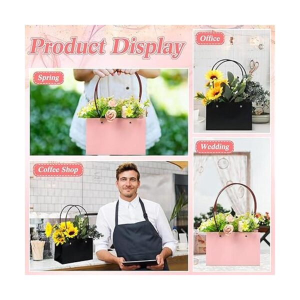 Teling 12 bolsas de regalo de flores de papel kraft para