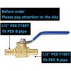 Lidertik Válvula de bola de 12 Pex con mango de 14