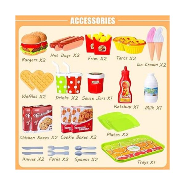 Juego de 30 juguetes de comida de simulación para cocina