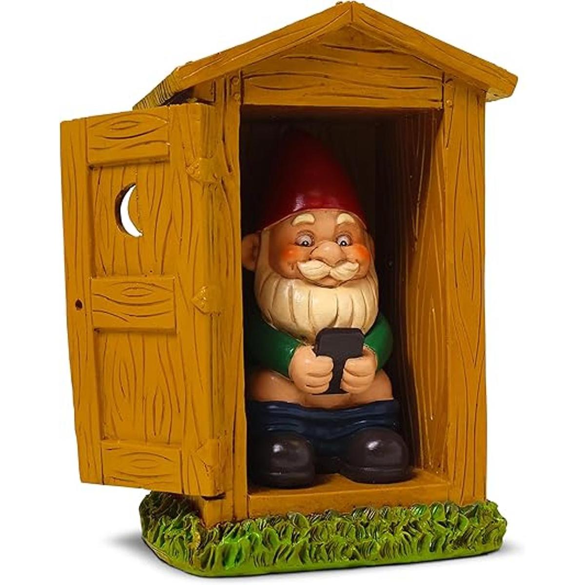 Kwirkworks Funny Garden Gnomo Figura de estatua de gnomo