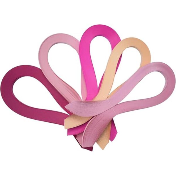 CrafTreat Tiras de papel de Quilling rosa para trabajos de_2