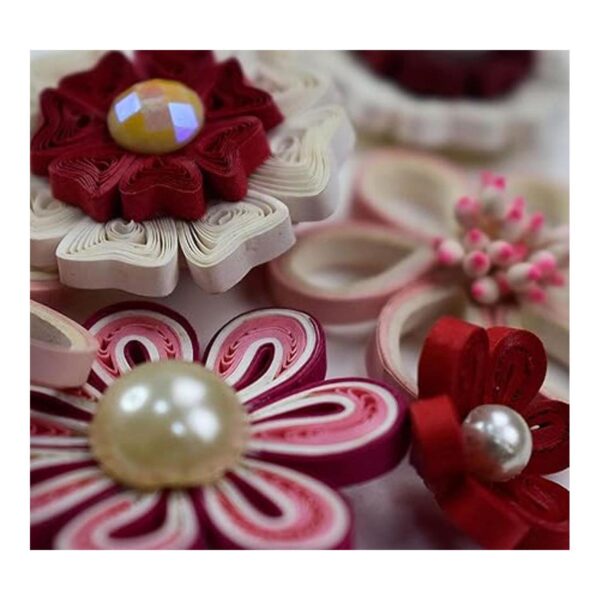 CrafTreat Tiras de papel de Quilling rosa para trabajos de_3