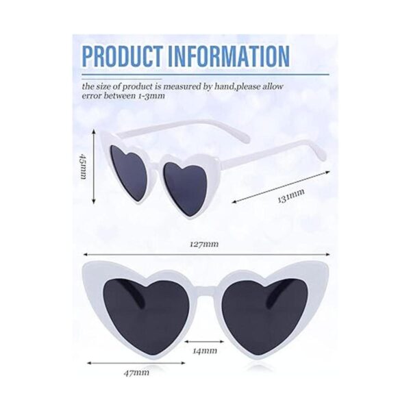 6 paquetes de gafas de sol en forma de corazón para niños_2