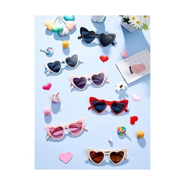 6 paquetes de gafas de sol en forma de corazón para niños_4