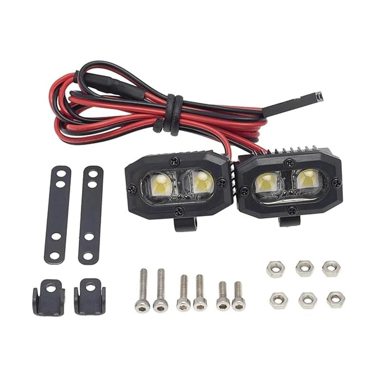 DKKY RC Luz de parachoques con 2 luces LED dobles con