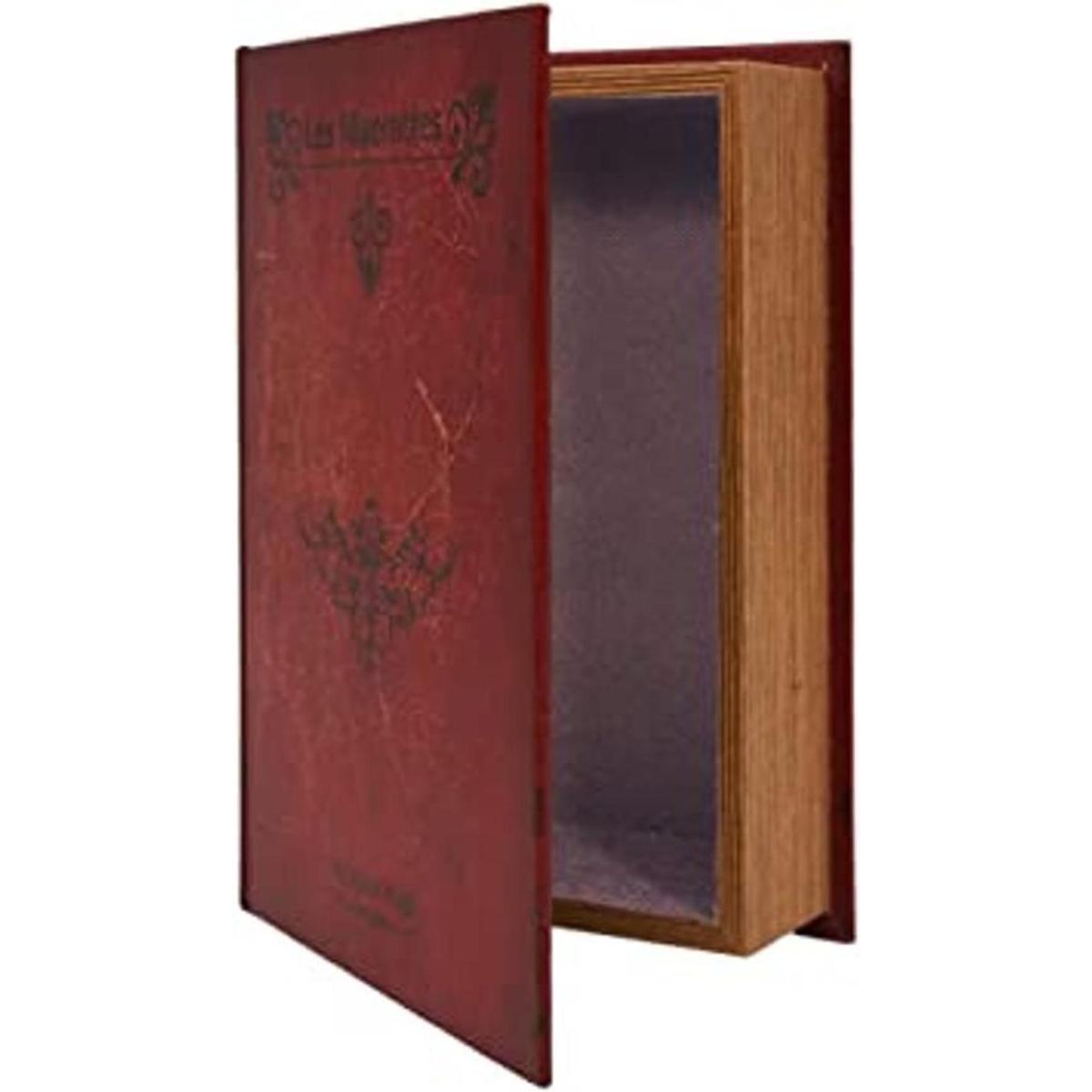 Decoraciones de libros antiguos de madera caja fuerte