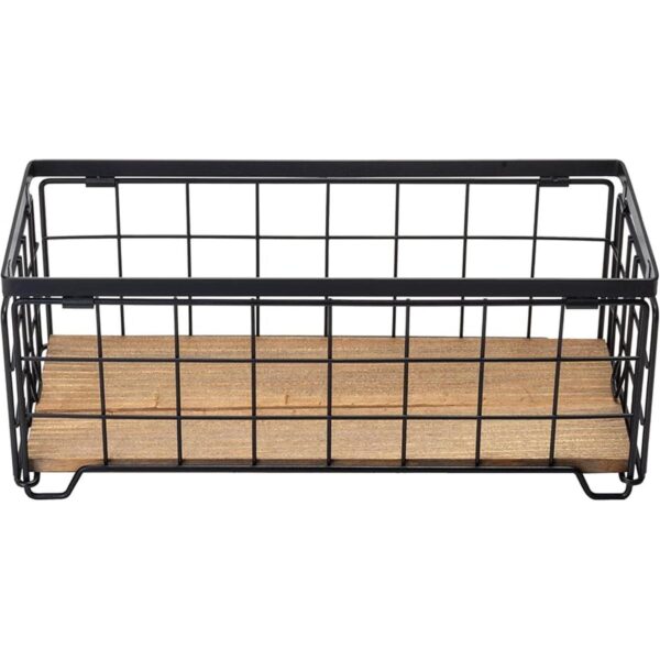 Cesta de almacenamiento de alambre de metal soporte para_5