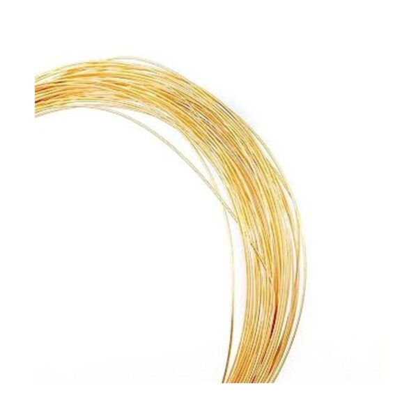 BEADIA Alambre chapado en oro de 18 quilates de 0.016 in_1