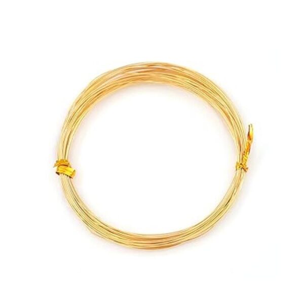 BEADIA Alambre chapado en oro de 18 quilates de 0.016 in_5