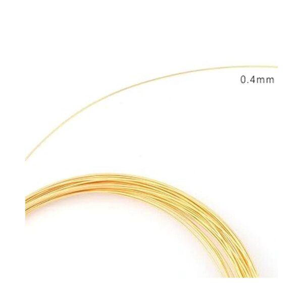 BEADIA Alambre chapado en oro de 18 quilates de 0.016 in_2