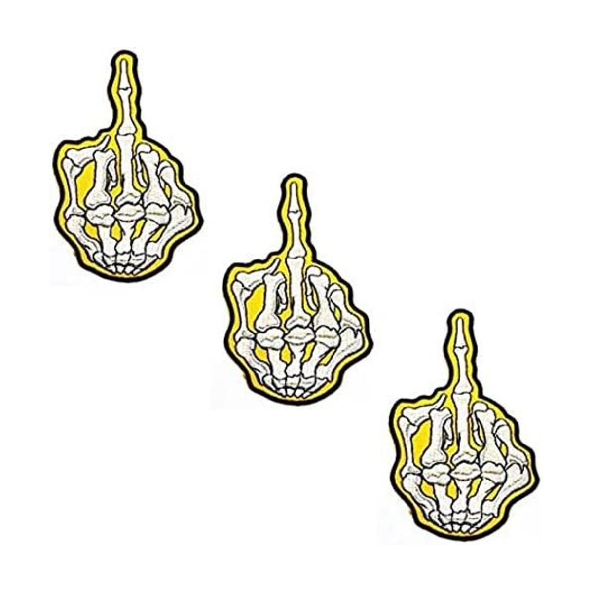 HHO Juego de 3 parches de mano amarillos para el dedo