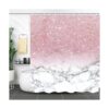 Hedybard Juego de 4 cortinas de ducha de baño rosas con_2