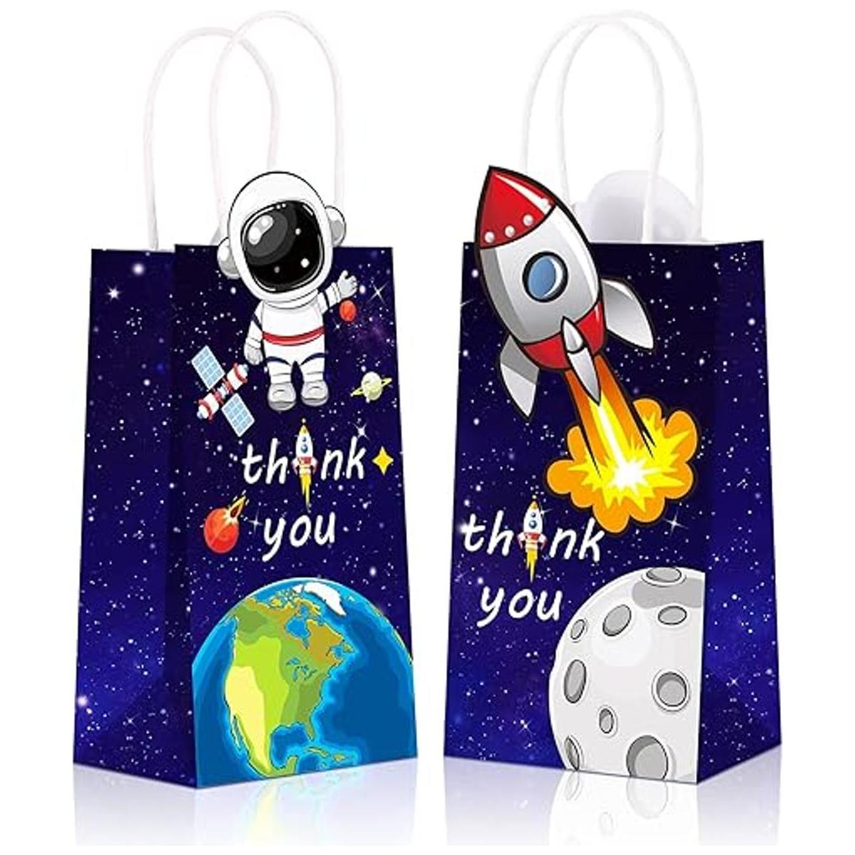 Paquete de 16 bolsas de regalo para fiestas en el espacio