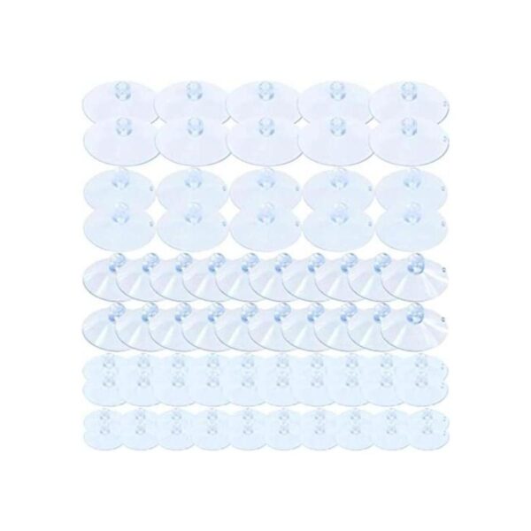 Keadic Juego de ventosas transparentes de goma de 5