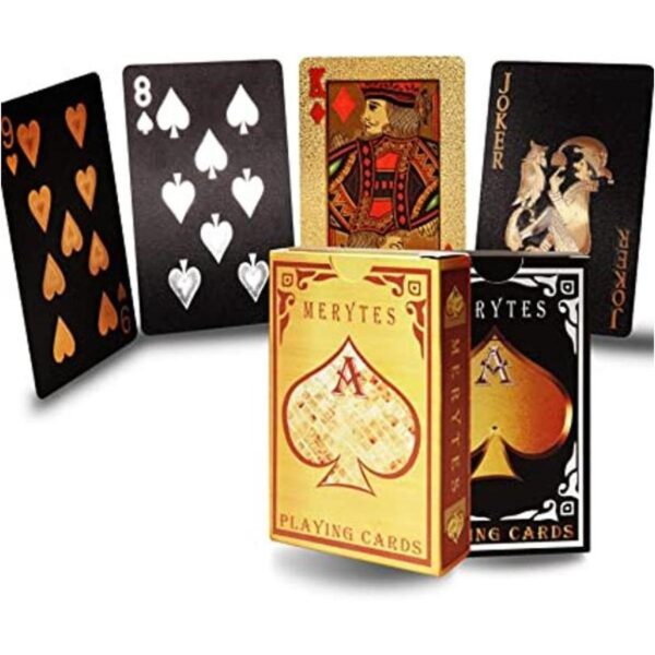 Merytes 2 barajas de cartas de póquer impermeables y_1