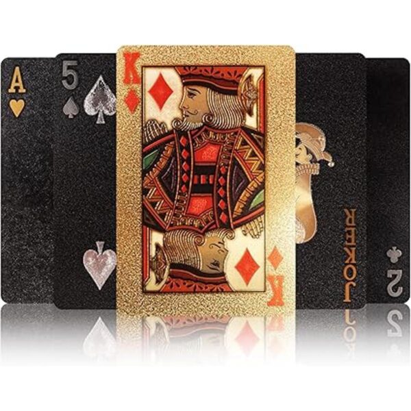 Merytes 2 barajas de cartas de póquer impermeables y_3