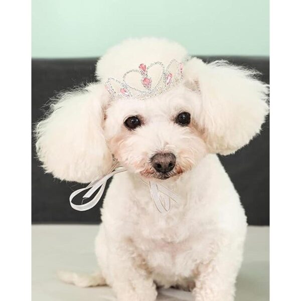 Lovelyshop Pet Series Tiara de diamantes de imitación_3