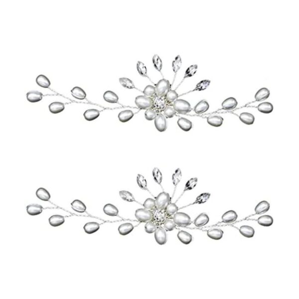 Amosfun 2 hebillas de zapatos de perlas de cristal