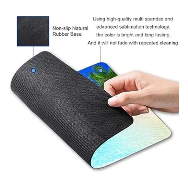 Mouse Pad Square Beach Style AntiSlip Rubber Mousepad for_2