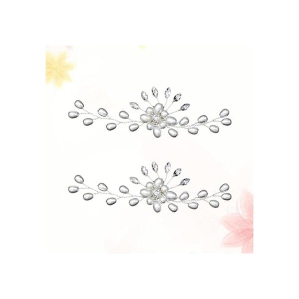 Amosfun 2 hebillas de zapatos de perlas de cristal