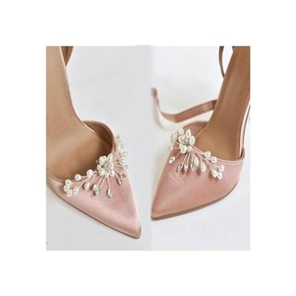 Amosfun 2 hebillas de zapatos de perlas de cristal