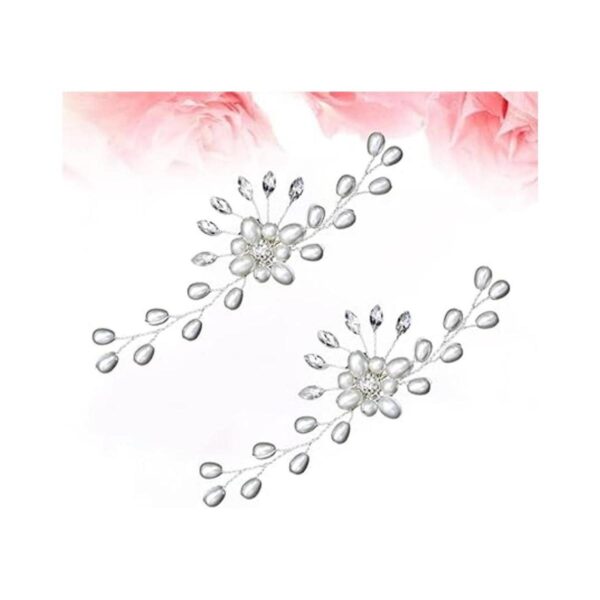 Amosfun 2 hebillas de zapatos de perlas de cristal