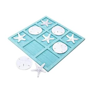 Tic Tac Toe Juego de mesa de madera para playa decoración_1