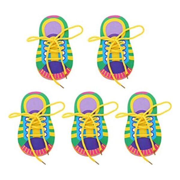 NUOBESTY Juguetes de enseñanza de hilo de zapatos para_1