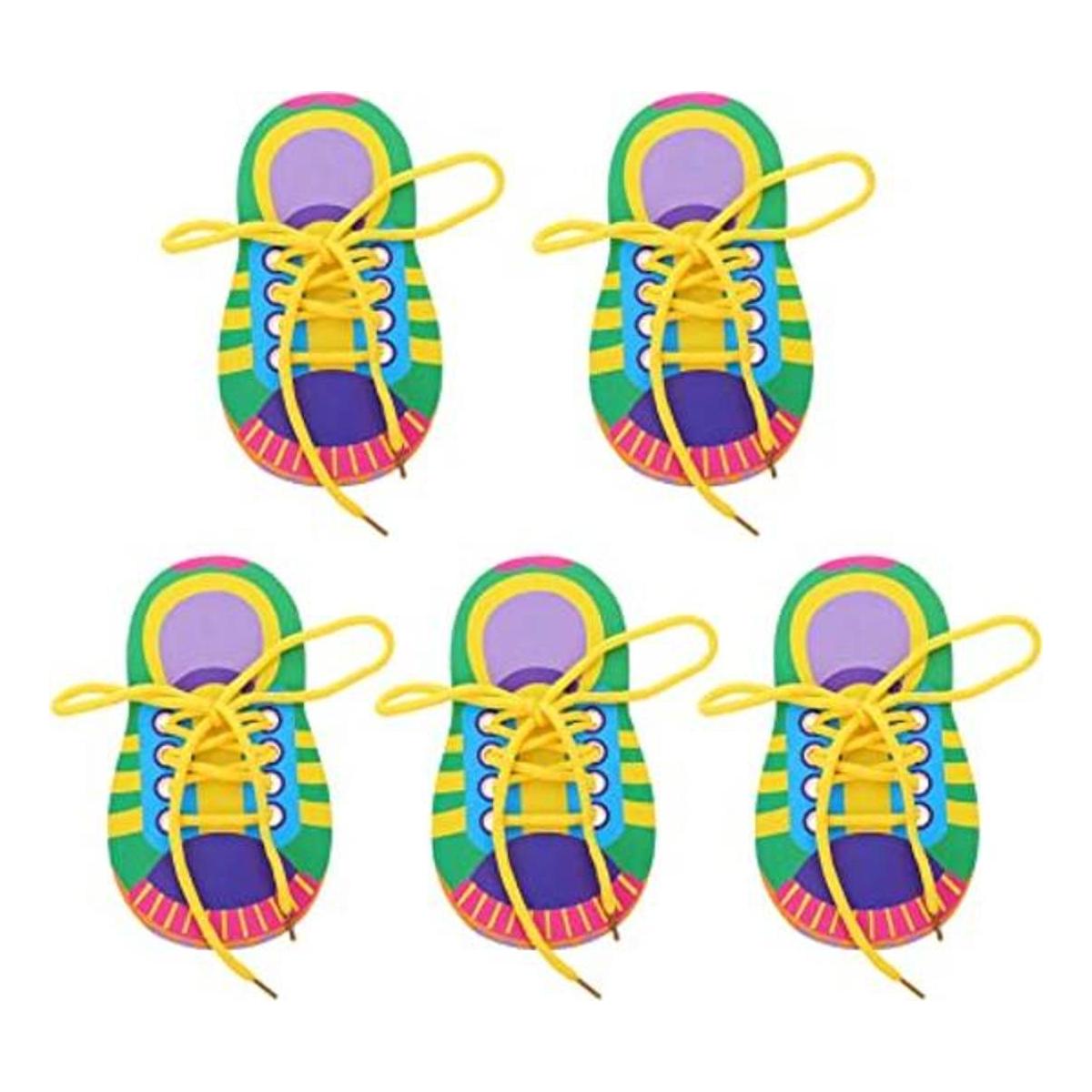 NUOBESTY Juguetes de enseñanza de hilo de zapatos para