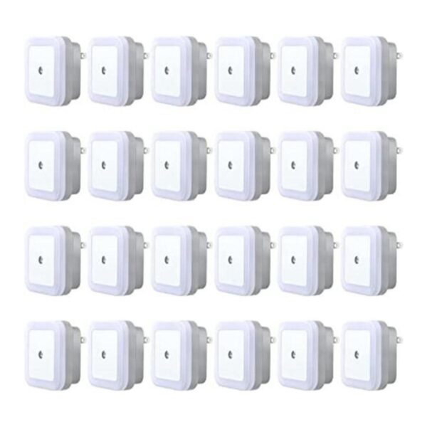 Paquete de 24 luces LED nocturnas enchufables a la pared_1